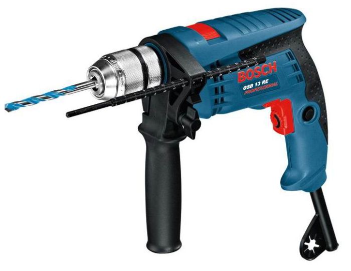Дрель ударная Bosch GSB 13 RE, 600Вт, ШЗП 1.5-13мм, 0-2800об•мин, 1.8кг