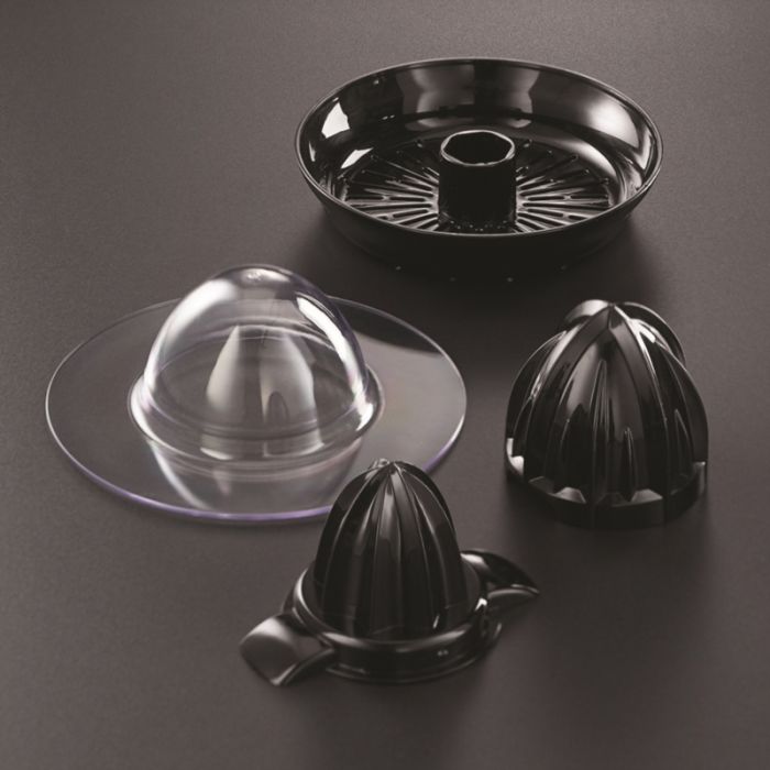 Соковитискач Russell Hobbs Classics цитрус-прес 60Вт, 2 насадки в комплекті, метал, чорний