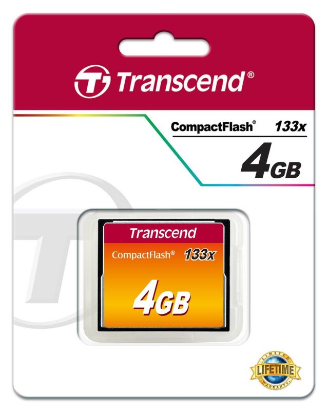 Карта памяти Transcend CF   4GB 133X