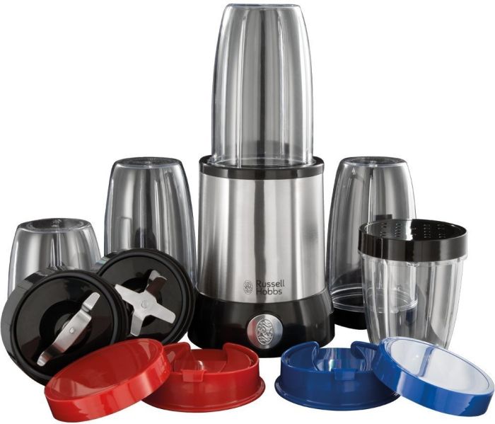 Блендер Russell Hobbs стационарный Nutri Boost 700Вт, чаша-700мл, чопер 300мл, серебристо-черный