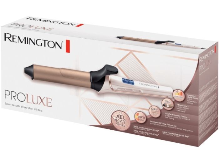 Плойка Remington ProLuxe, 54Вт, темп.режимів-11, D -32mm, 120-210С, дисплей, кераміка, рожево- золотий