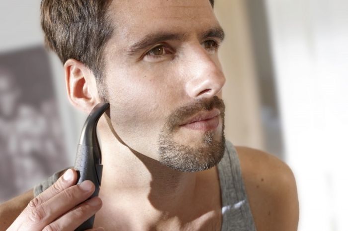 Триммер Philips Multigroom series 1000 для бороды и усов, 1хАА, насадок-4, сталь, черный