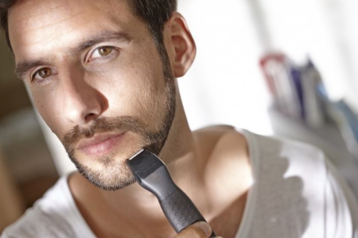 Триммер Philips Multigroom series 1000 для бороды и усов, 1хАА, насадок-4, сталь, черный