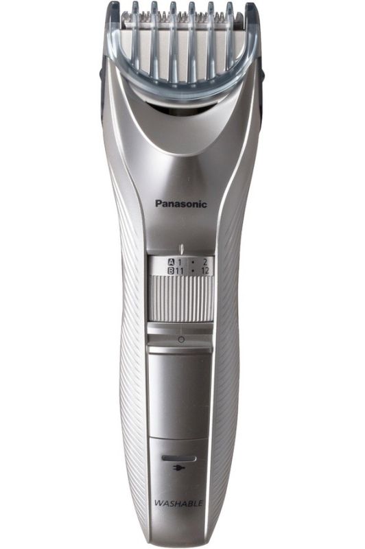 Триммер Panasonic для бороды, усов и головы, сеть+акум., насадок-2, кейс, сталь, серебристый