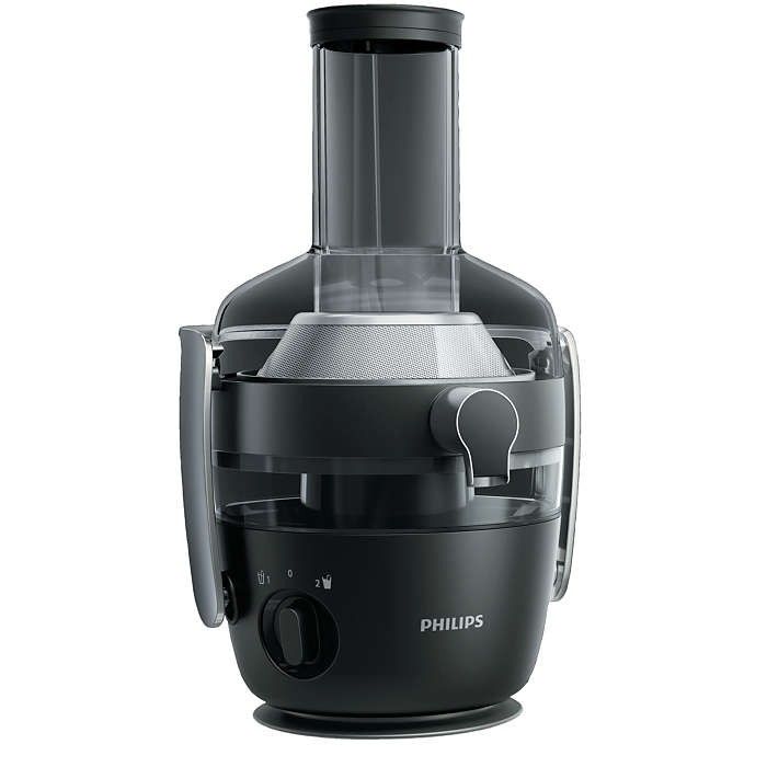 Соковыжималка Philips Avance Collection центробежная 1000Вт, чаша-1л, жмых-2.1л, желоб на целое яблоко, пластик, черный