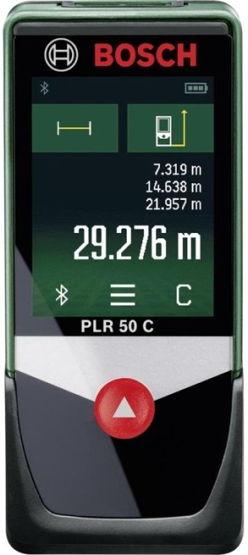 Дальномер лазерный Bosch PLR 50 C, 0.05–50м, ±2.0мм, Bluetooth