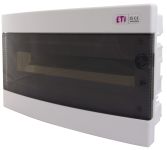 Щит розподільчий ETI, ECM18PT (18 модулів, прозорі дверцята)