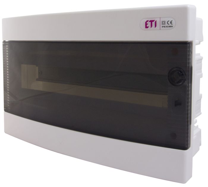 Щит пластиковый ETI ECM 18PT (внутренний, 1х18мод, дверь прозр, IP40)