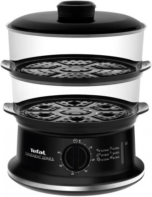 Пароварка Tefal Convenient, 900Вт, чаша-2.9/3.1л, резервуар для воды -1.5л, механическое управл., пластик, черный