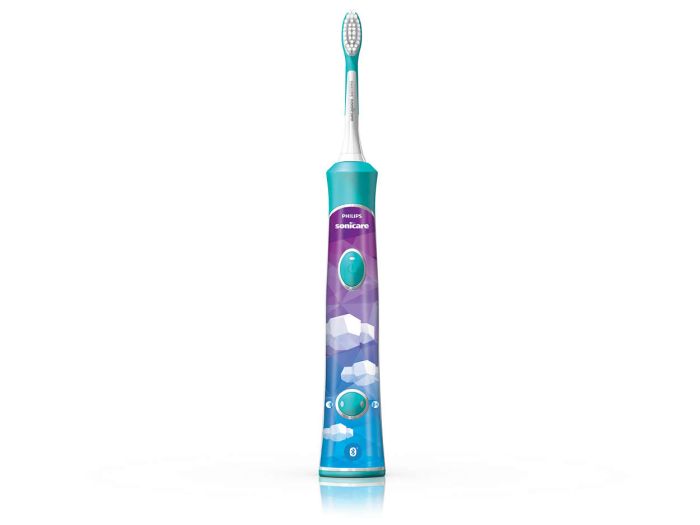 Щетка зубная электр. Philips Sonicare For Kids для детей , 62т. колеб/мин, насадок-2, Bluetooth, голубой