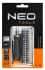 Биты Neo Tools, набор 17шт, 5/32", битодержатель, прецизионные, SL,PH,PZ,T,H, 30мм, CrV, кейс