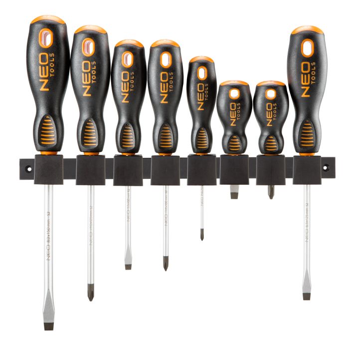 Викрутки Neo Tools SL,PH, сталь S2, набір 8шт