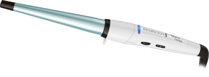 Плойка Remington Shine Therapy, конусна, >300Вт, темп.режимів-8, 140-210С, кераміка, білий