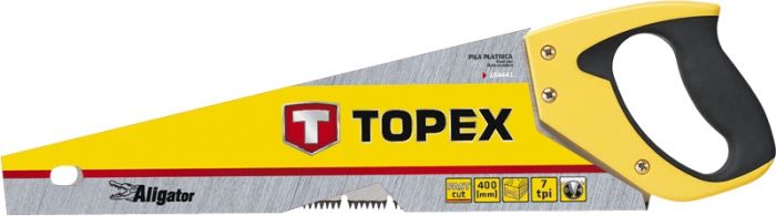 Ножовка по дереву TOPEX Aligator, 400мм, 7TPI