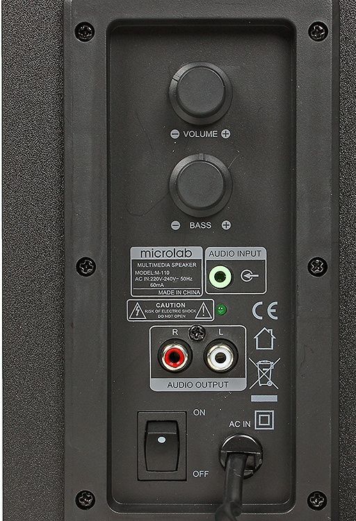 Акустична система MICROLAB  2.1, 10W, mini-jack, чорний Microlab M-110