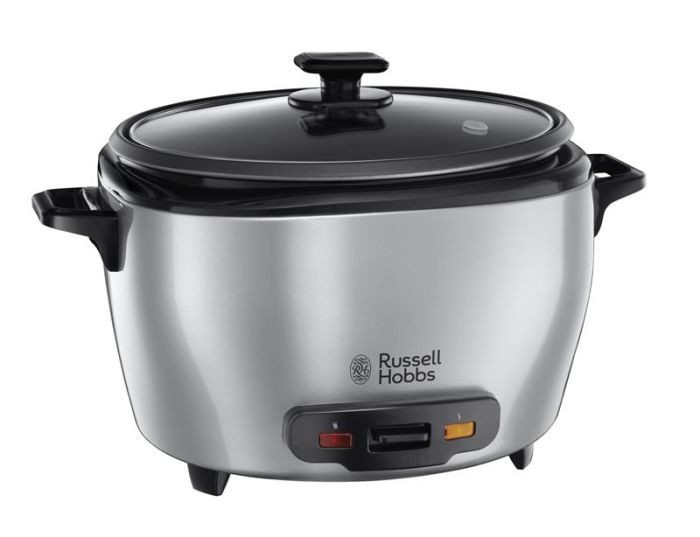 Рисоварка Russell Hobbs MaxiCook, 1000Вт, чаша-5л, электронное управл., нерж. сталь, черный