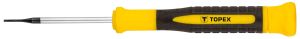 Викрутка TOPEX Torx, прецизійна, T5x50мм, сталь CrV