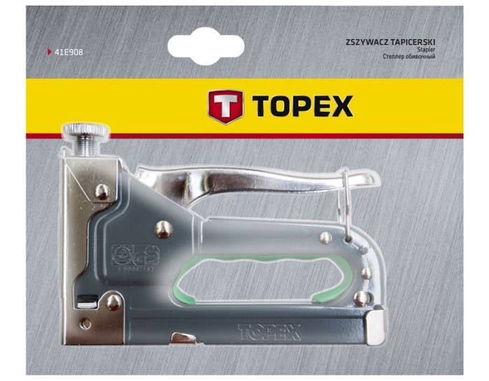 Степлер TOPEX, 6-14мм, тип скоб G, регулировка забивания скобы