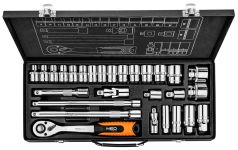 Набор инструментов Neo Tools, набор торцевых головок 1/2", 3/8", 28шт