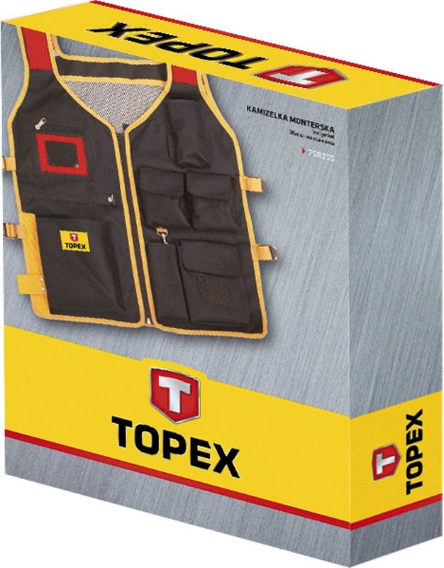 Жилет для инструмента TOPEX, на молнии, регулировка размера