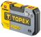 Набор инструментов TOPEX, набор торцевых головок 1/4", 46шт, CrV