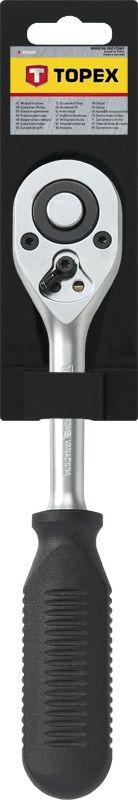 Ключ-тріскачка TOPEX, 1/4", 24 зубців, CrV, 150мм