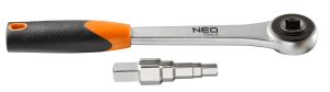 Ключ-трещотка Neo Tools, 1/2", ступенчатый, для разъемных соединений, CrV