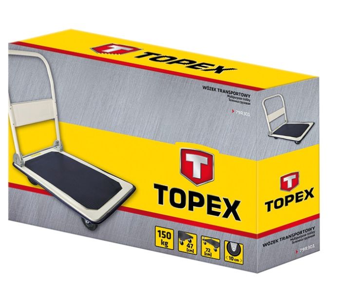 Тележка грузовая TOPEX платформенная, платформа 72x47см, до 150кг