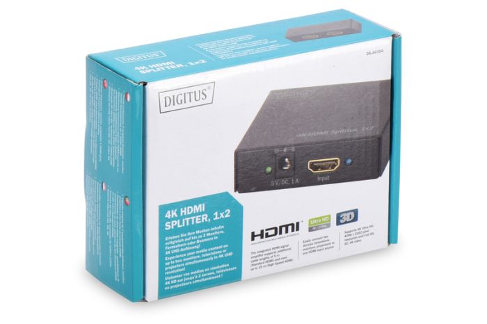 Подовжувач DIGITUS 4K HDMI Splitter, 2-port