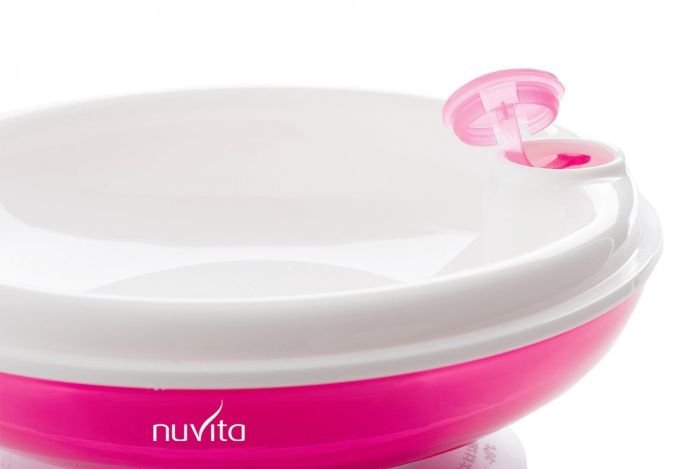 Тарелка Nuvita с подогревом 6м+ розовая