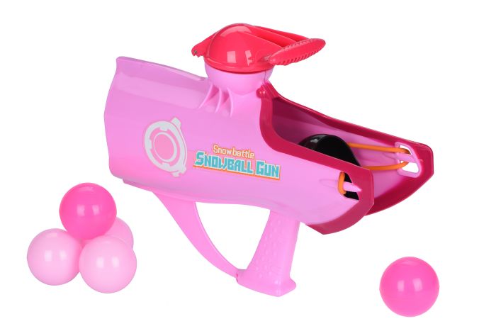 Игрушечное оружие Same Toy 2в1 Бластер  мячик/снег 30,5см, розовый