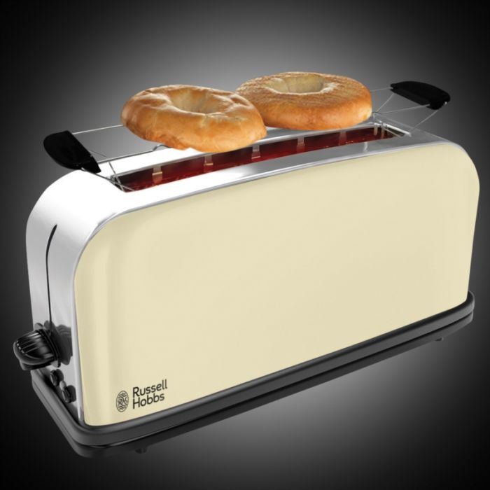 Тостер Russell Hobbs Classic, 1100Вт, довгі слоти, метал, бежевий