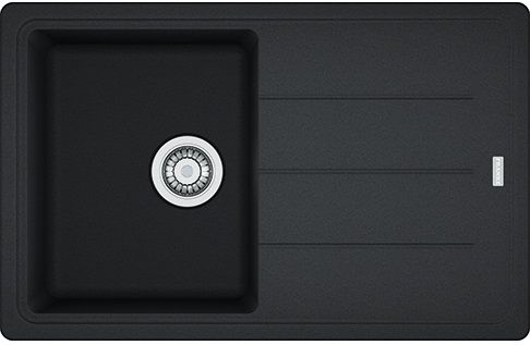 Мойка кухонная Franke Basis, фрагранит, прямоуг., с крылом, 780х500х200мм, чаша- 1, накладная, BFG 611-78, оникс