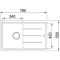 Мойка кухонная Franke Basis, фрагранит, прямоуг., с крылом, 780х500х200мм, чаша- 1, накладная, BFG 611-78, бежевый
