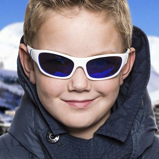 Детские солнцезащитные очки Koolsun Sport, 6-12р, бело-голубой