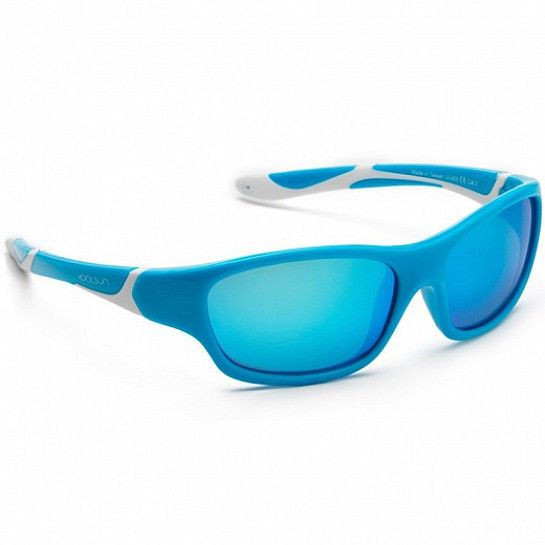 Детские солнцезащитные очки Koolsun Sport, 6-12р, бирюзово-белый