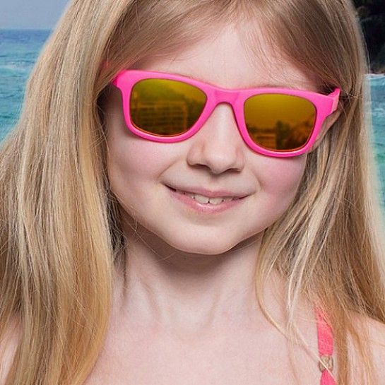 Детские солнцезащитные очки Koolsun Wave, 1-5р, неоново-розовый
