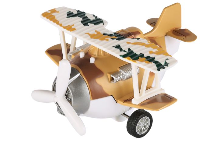 Самолет металический инерционный Same Toy Aircraft свет, музыка, коричневый