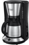 Кофеварка Russell Hobbs капельная  Adventure, 1л, молотый, черно-серебристый