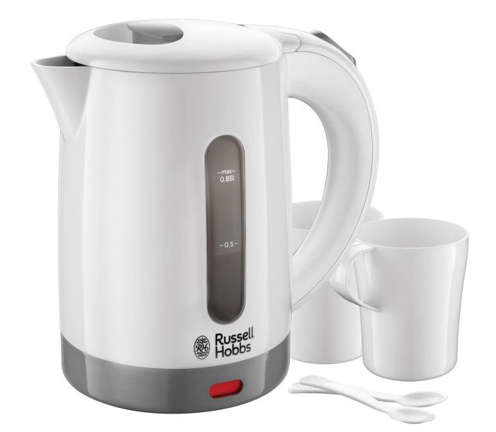 Електрочайник Russell Hobbs Travel 0.85л, пластик, білий