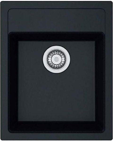Мойка кухонная Franke Sirius, тектонайт, прямоуг., с крылом, 430х530х200мм, чаша- 1, накладная, SID 610-40, черный матовый