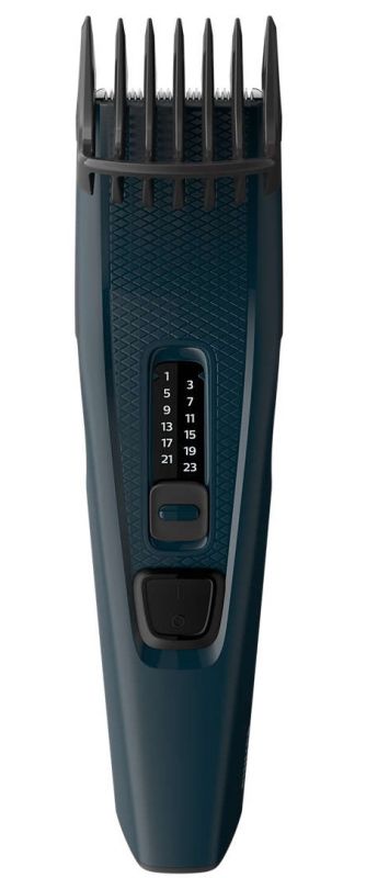 Машинка для стриження  Philips Series 3000, від мережі, роторний мотор, насадок-1, сталь, синій