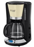 Кофеварка Russell Hobbs капельная Colours Plus 1.25л, молотый, черно-бежевый