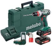 Шурупокрут-дриль акумуляторний Metabo BS 18 Quick 18В 2x2А·год 24·48Нм 0-450·0-1600об/хв 1.4кг