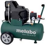 Компрессор воздушный Metabo Basic 250-24 W OF безмасляный, 1500Вт, 24л, 120л/мин, 8бар.