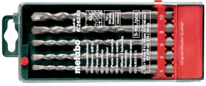 Набор буров Metabo, SDS-plus, Classic, 5шт