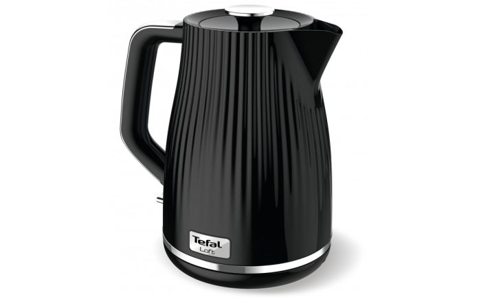 Электрочайник Tefal Loft 1.7л, Strix, пластик, черный