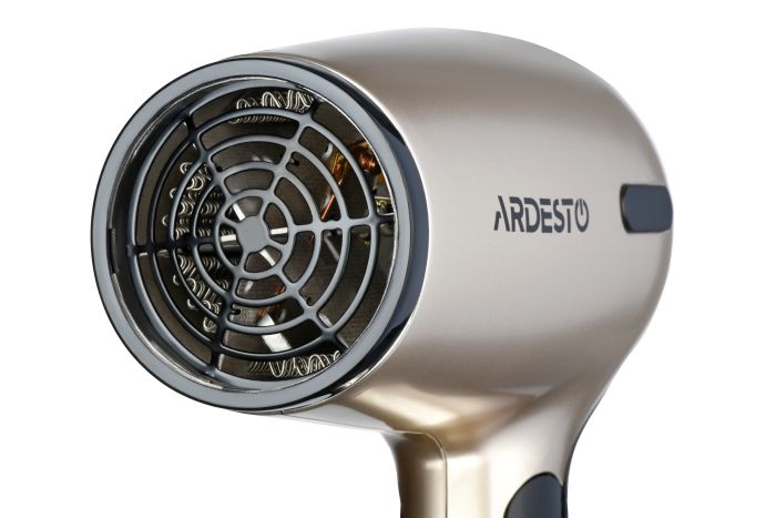 Фен  Gemini  дорожный/1200 Вт/складная ручка/2 скорости/2 темпер. режима/золотисто-черный ARDESTO HD-503T