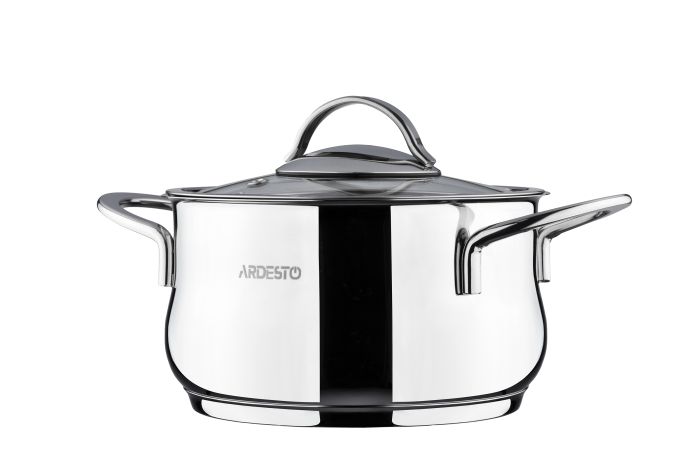 Кастрюля со стеклянной крышкой Ardesto Black Mars, 2.3л, нержавеющая сталь