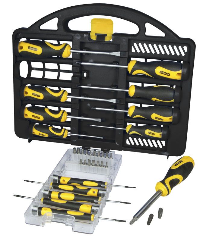 Викрутки Stanley набір 34шт, бітотримач 1/4", 20 біт, SL,PH,PZ,Torx, кейс
